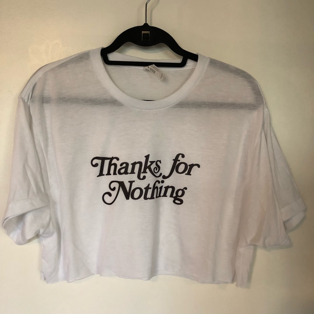 Danielle Guizio Thanks For Nothing Crop Top Large